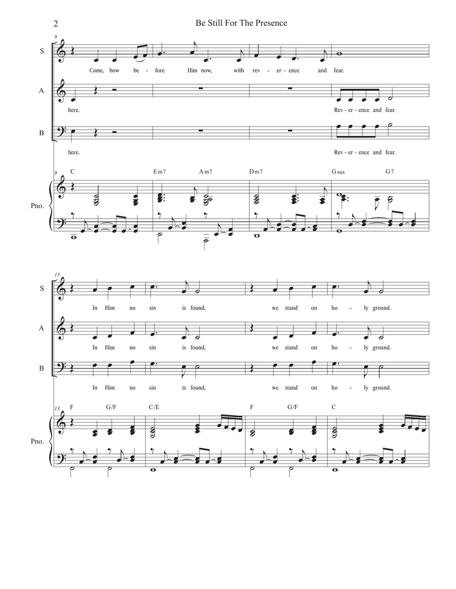Be Still For The Presence 3-Part scores gallery preview page 2