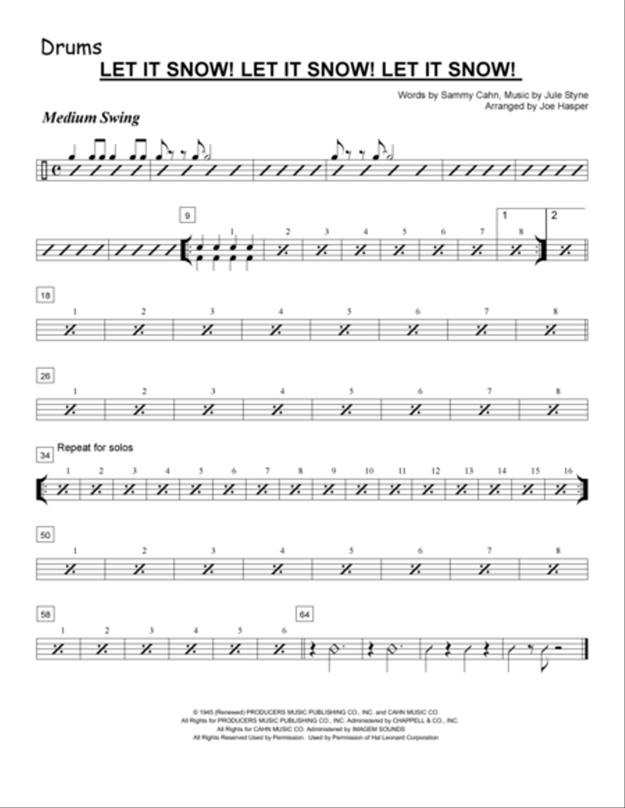 Let It Snow! Let It Snow! Let It Snow! Jazz Ensemble scores gallery preview page 6