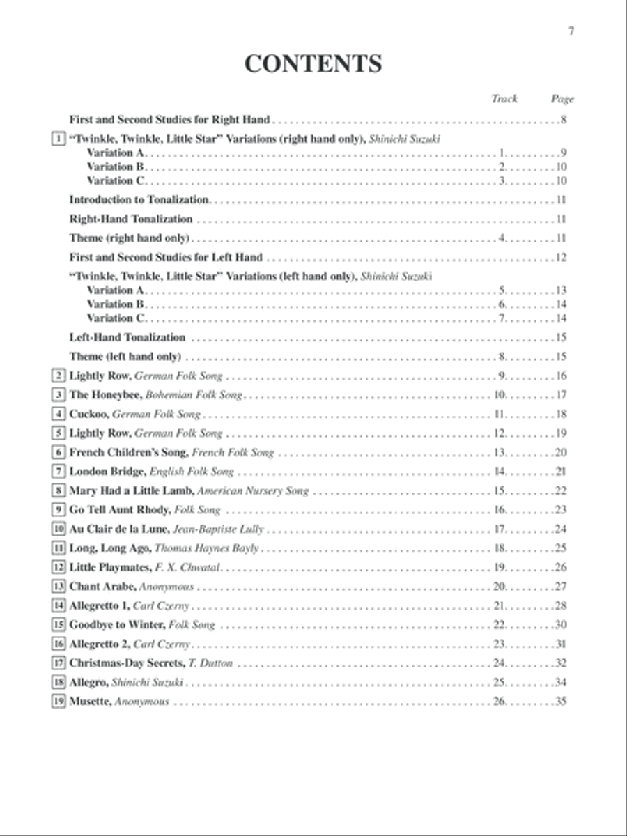 Suzuki Piano School, Volume 1 Piano Method scores gallery preview page 3