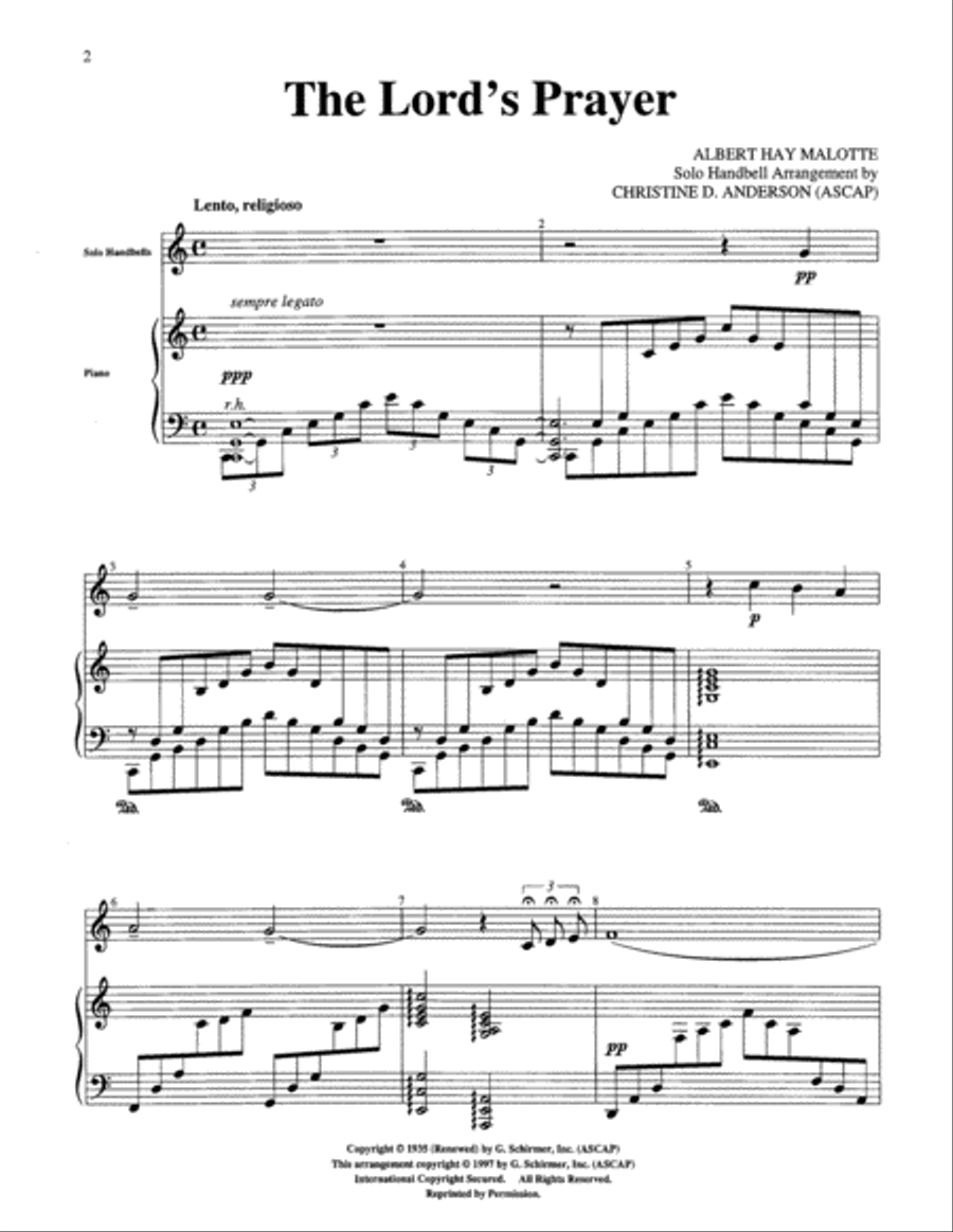 The Lord's Prayer Percussion scores gallery preview page 2