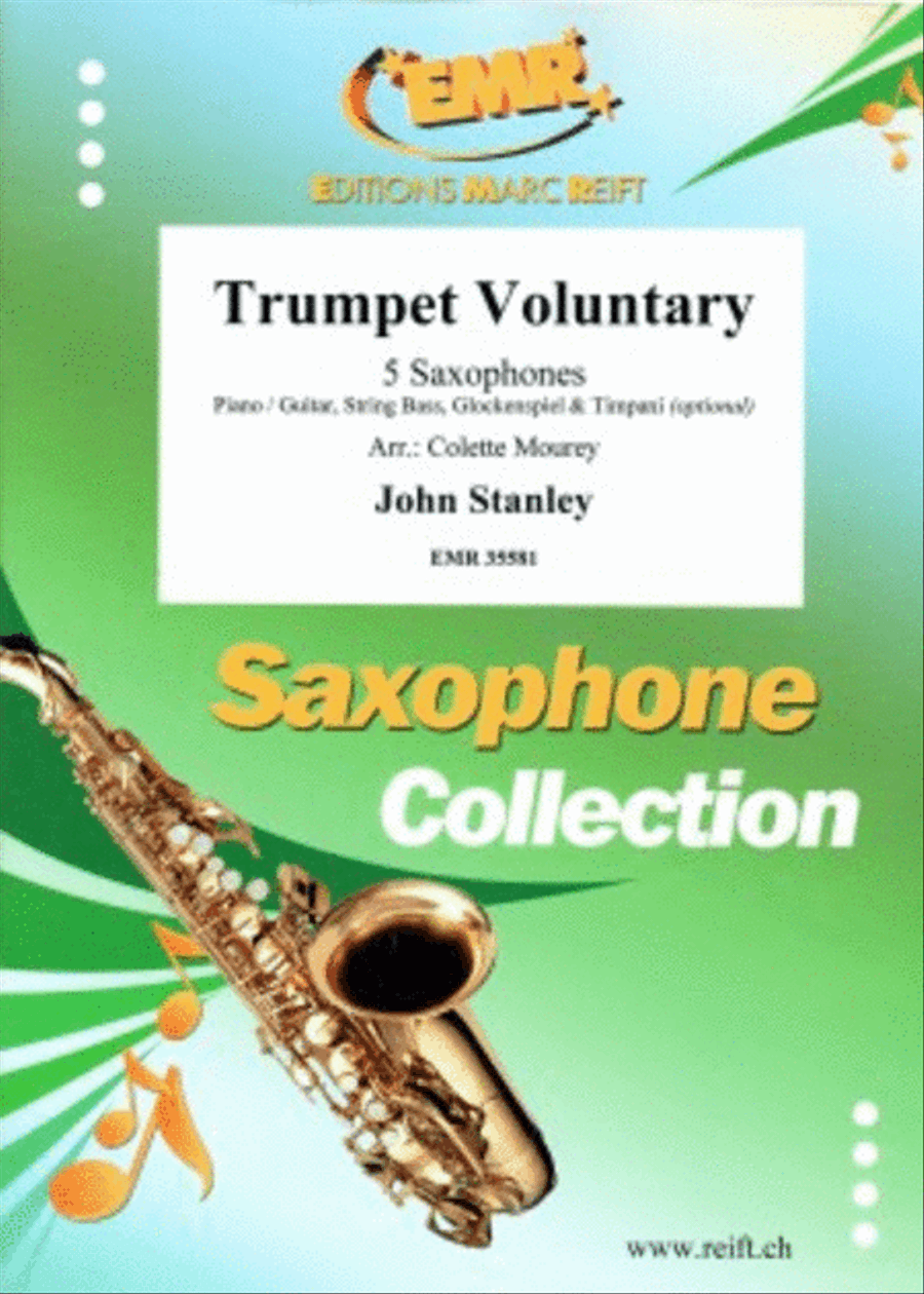 Trumpet Voluntary Saxophone Ensemble scores gallery preview page 1