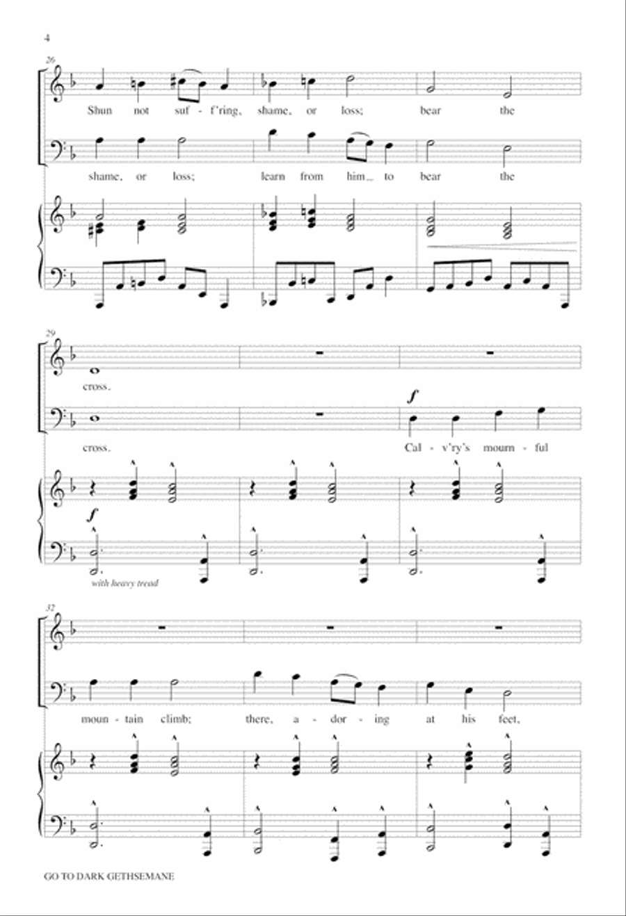 Go to Dark Gethsemane 4-Part scores gallery preview page 4