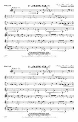 Mustang Sally: Horn in B flat