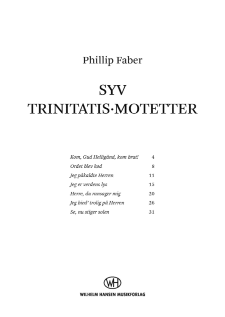 Syv Trinitatis-Motetter (Mixed Voices)