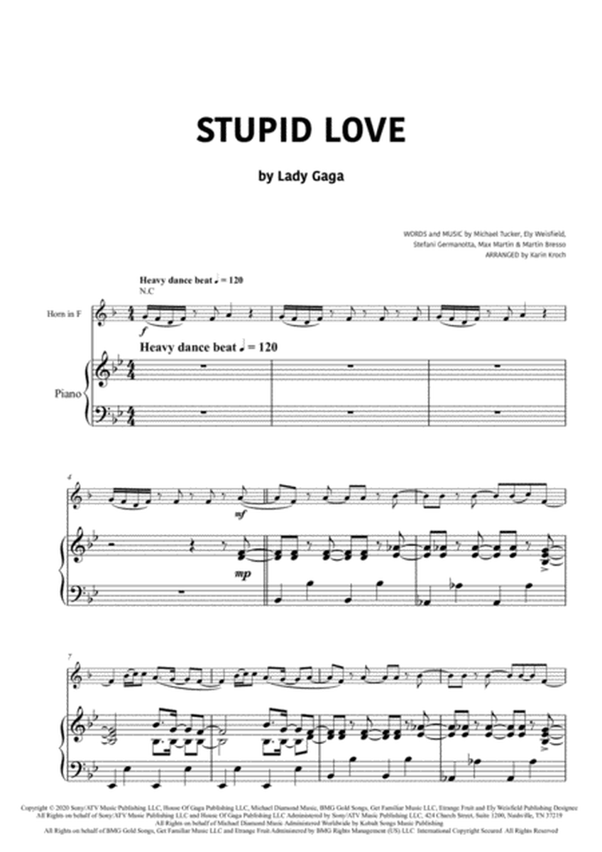 Stupid Love (Lady Gaga) - French Horn & Piano image number null