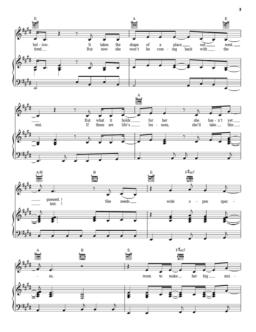 Wide Open Spaces Acoustic Guitar scores gallery preview page 3