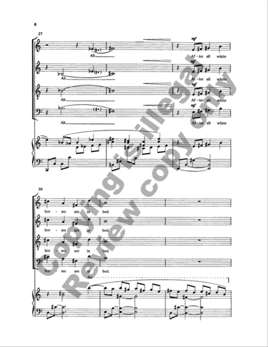 White Horses 4-Part scores gallery preview page 17