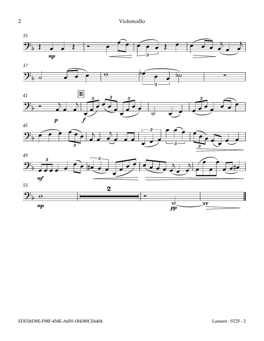 Lament String Quartet scores gallery preview page 5