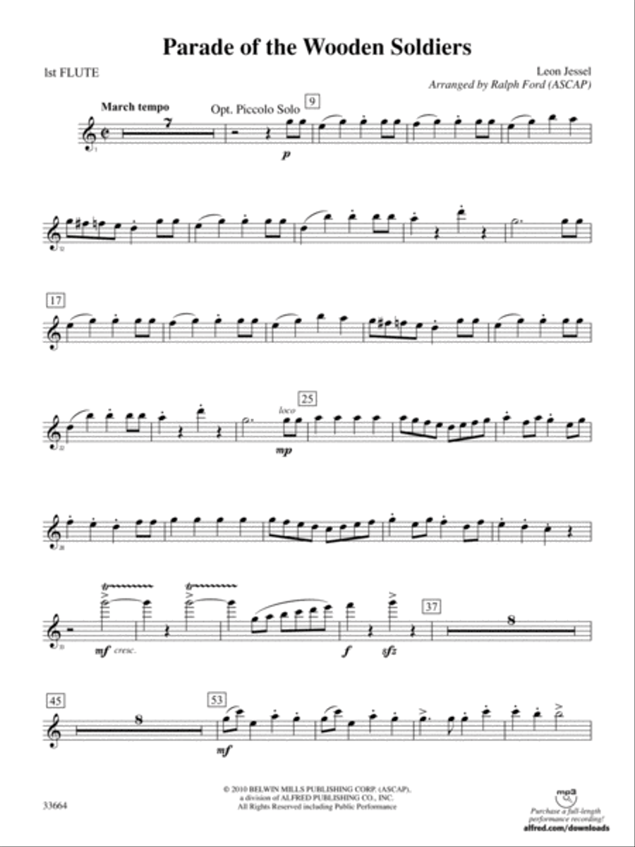 Parade of the Wooden Soldiers: Flute Full Orchestra scores gallery preview page 1