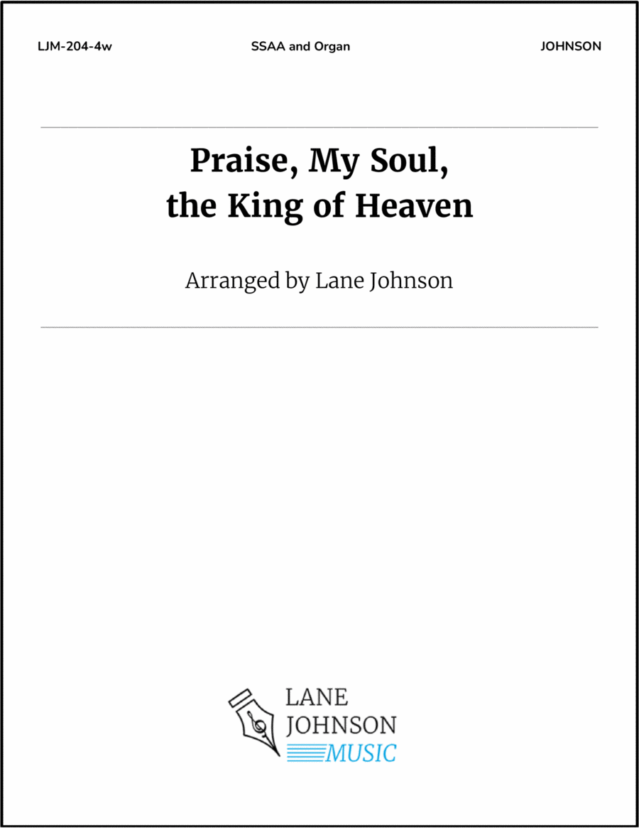 Praise, My Soul, the King of Heaven SSAA scores gallery preview page 1