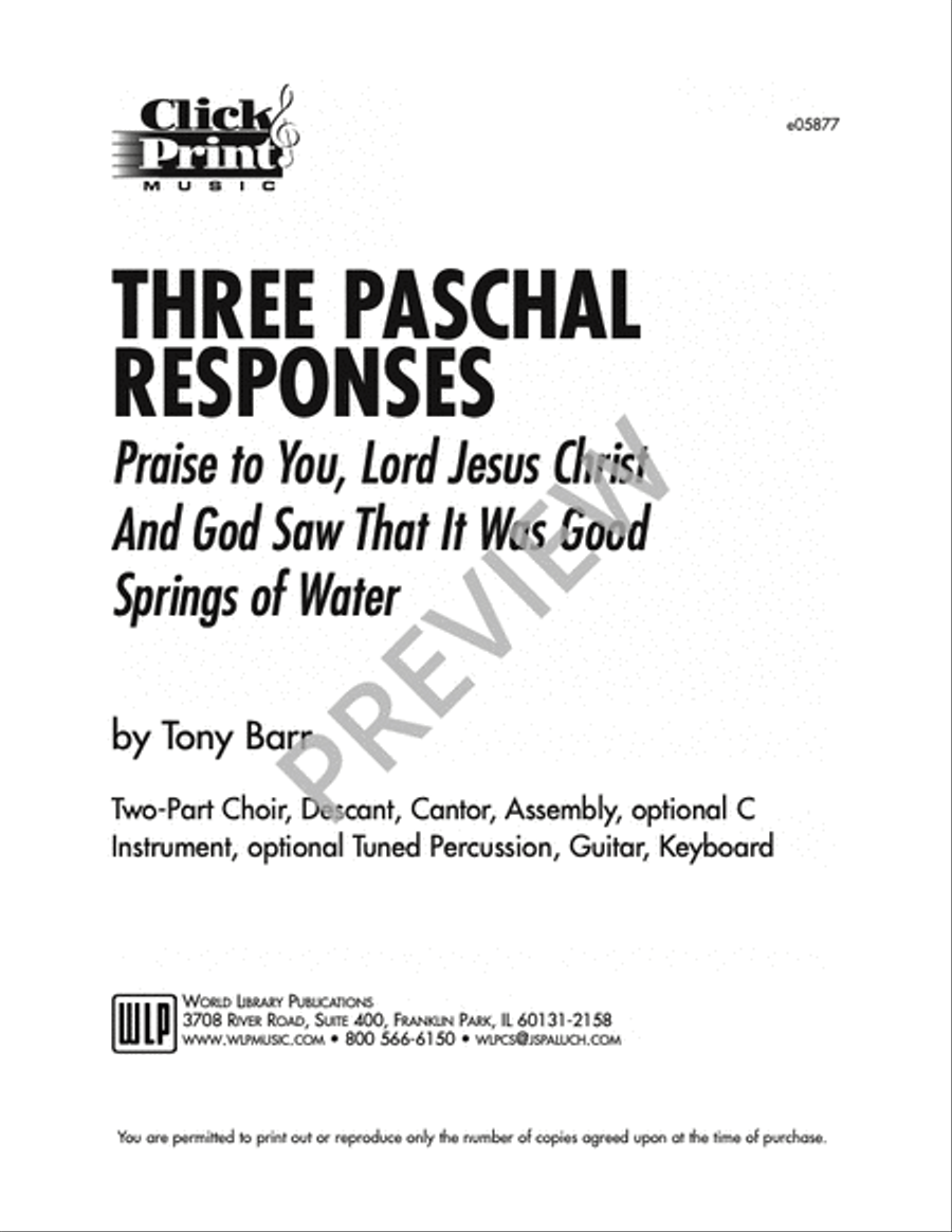 Three Paschal Responses 2-Part scores gallery preview page 2