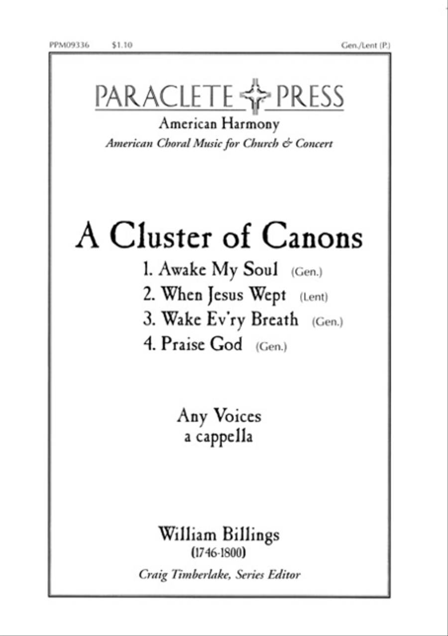A Cluster of Canons A Cappella scores gallery preview page 1