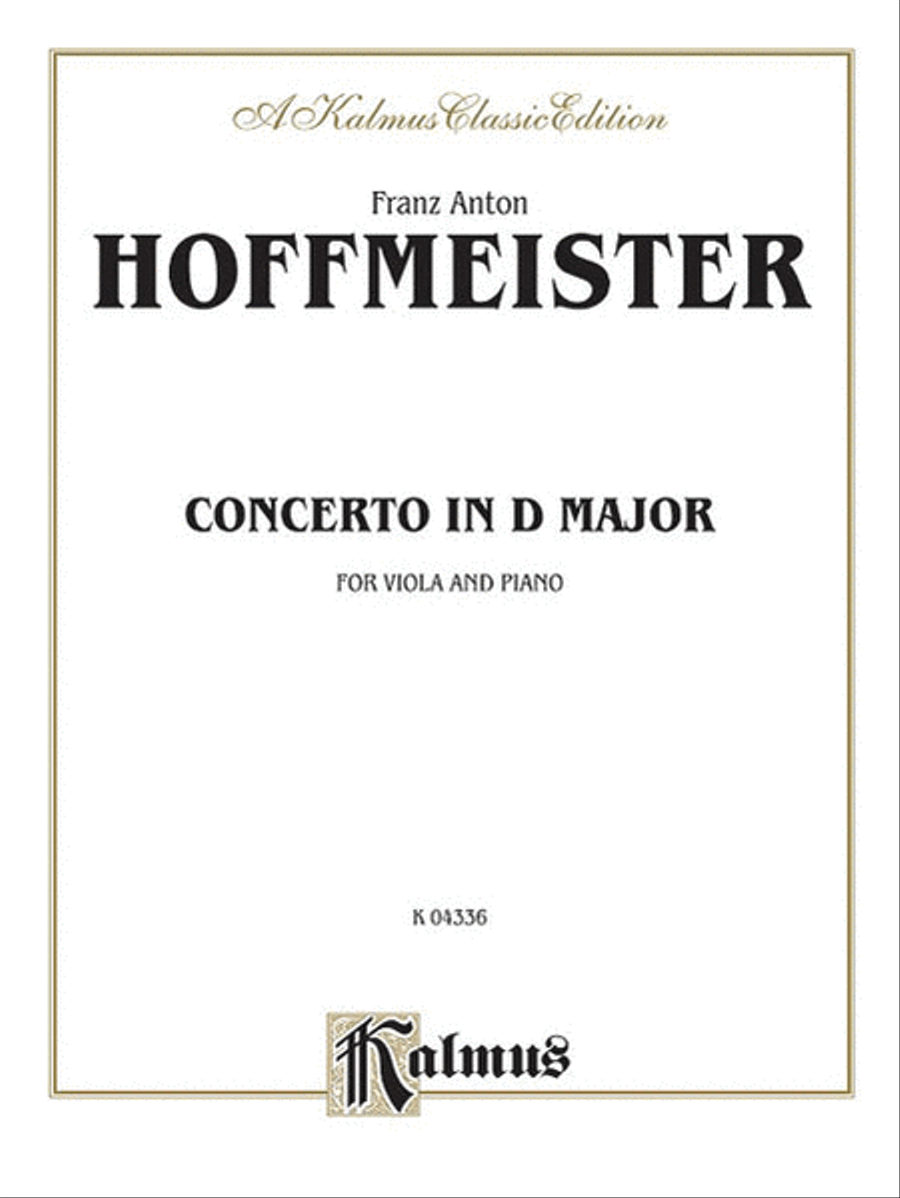 Viola Concerto in D Major Small Ensemble scores gallery preview page 1