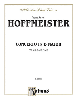 Book cover for Viola Concerto in D Major