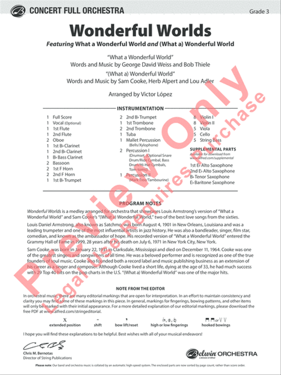 Wonderful Worlds Full Orchestra scores gallery preview page 2
