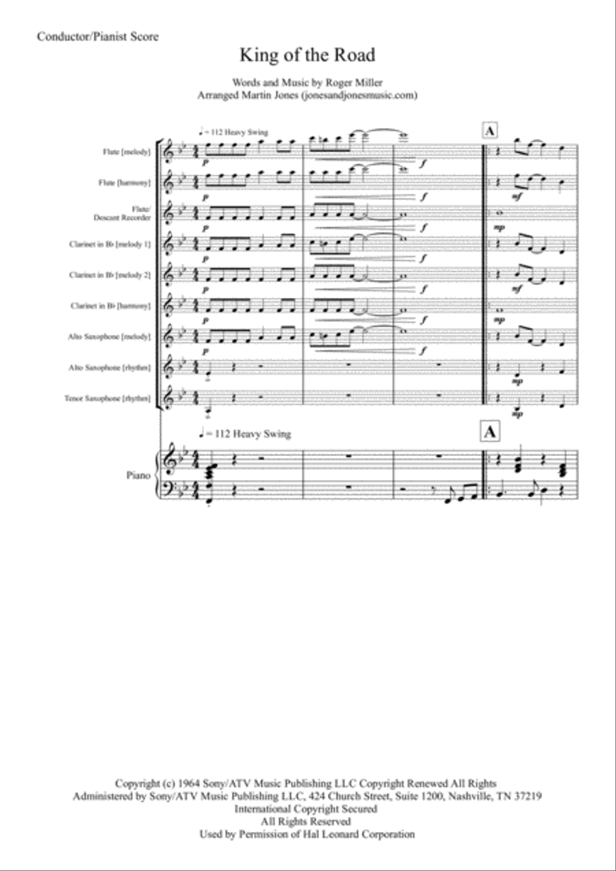King Of The Road King Of The Road Small Ensemble scores gallery preview page 2