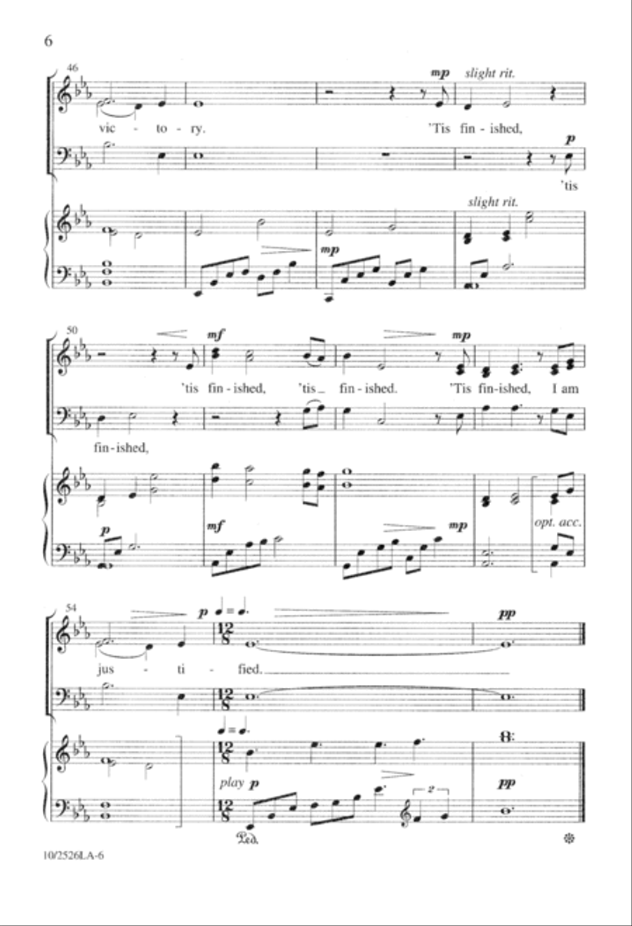 'Tis Finished, the Messiah Dies 3-Part scores gallery preview page 6