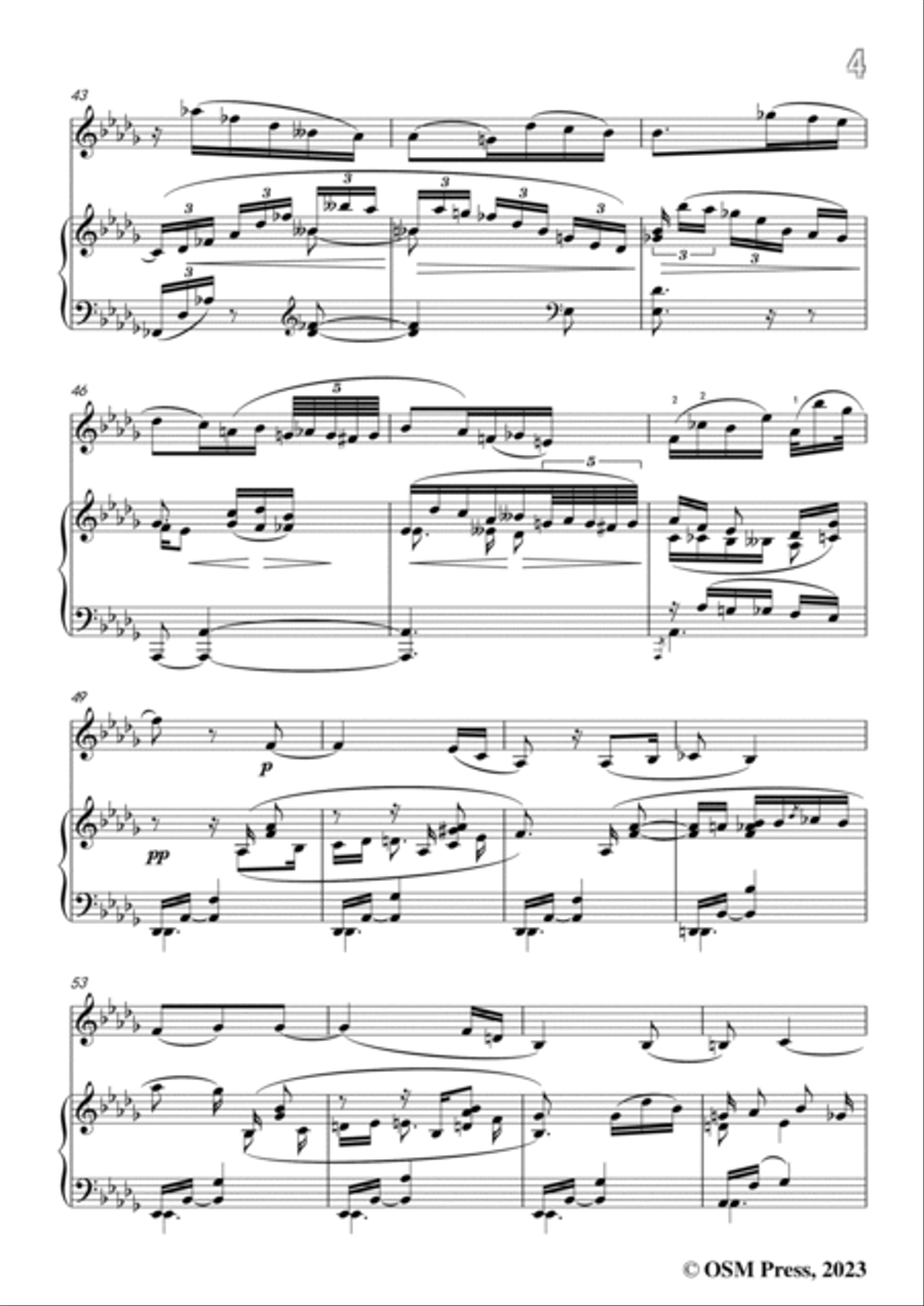 Clara Schumann-Three Romances,Op.22,for Violin and Piano Violin Solo scores gallery preview page 5