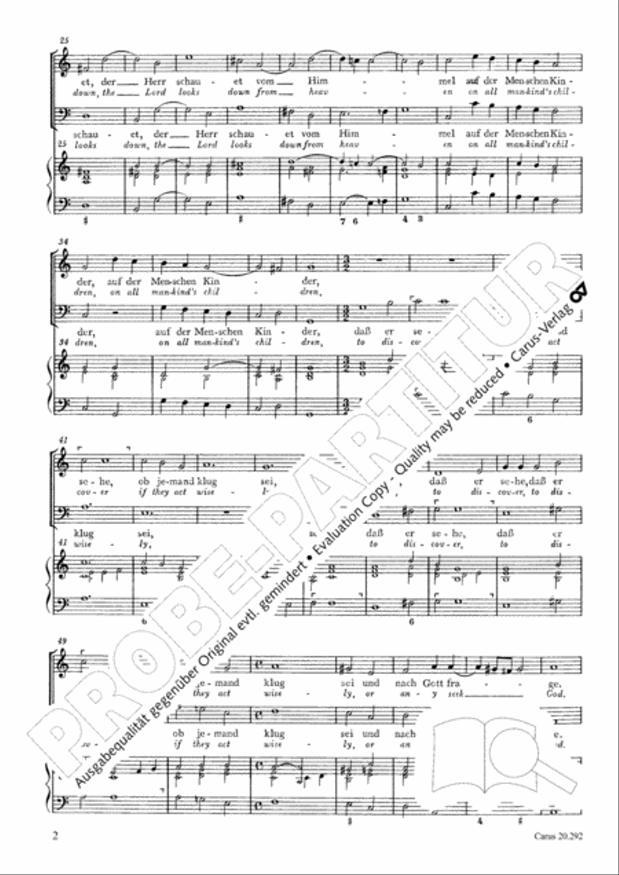 The Lord looks down (Der Herr schauet vom Himmel) Voice scores gallery preview page 3