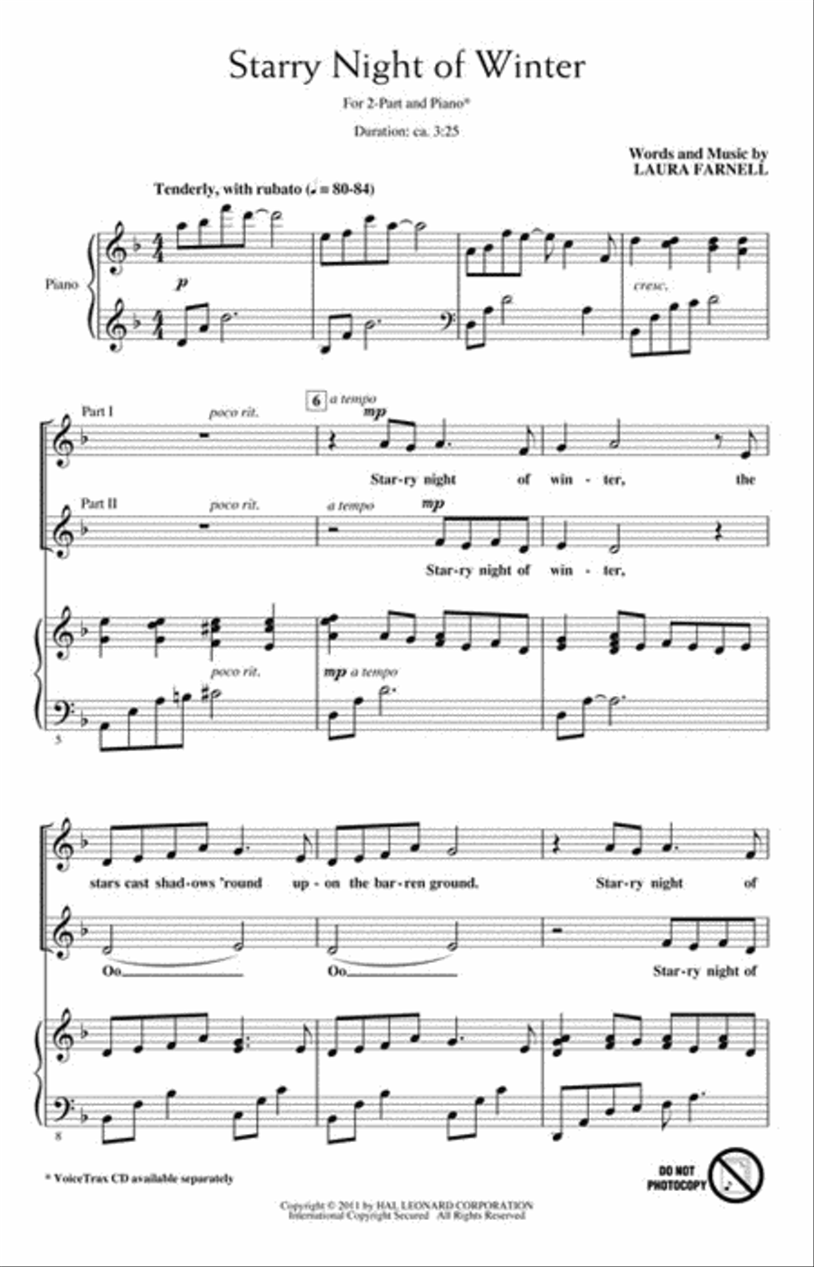 Starry Night of Winter 2-Part scores gallery preview page 2
