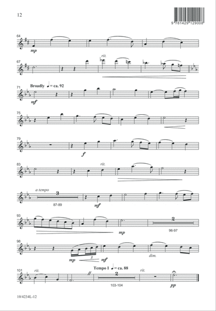 Carol of the Angels 4-Part scores gallery preview page 12