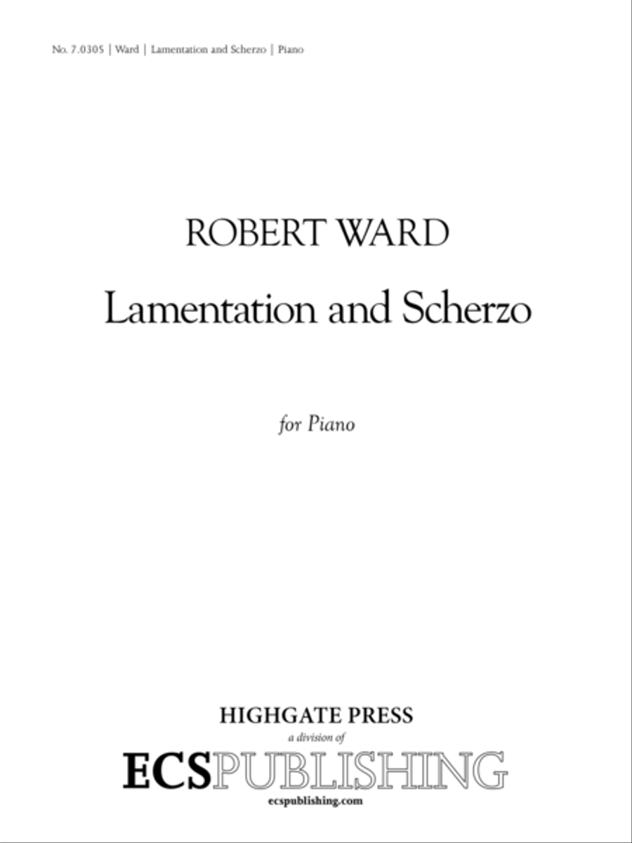 Lamentation and Scherzo Piano Solo scores gallery preview page 1