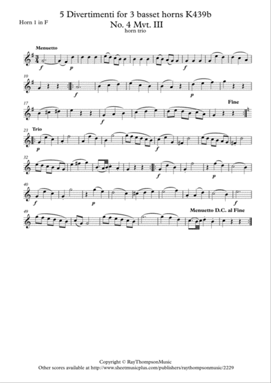 Mozart: Divertimento No.4 from 