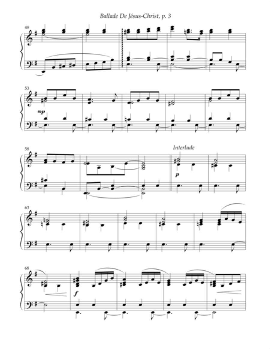 Ballade De Jesus-Christ Piano Solo scores gallery preview page 3