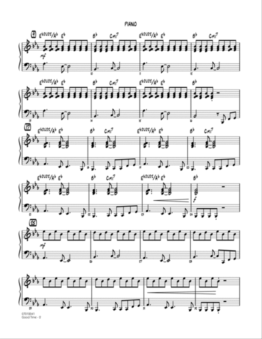 Good Time - Piano Good Time - Piano Jazz Ensemble scores gallery preview page 2