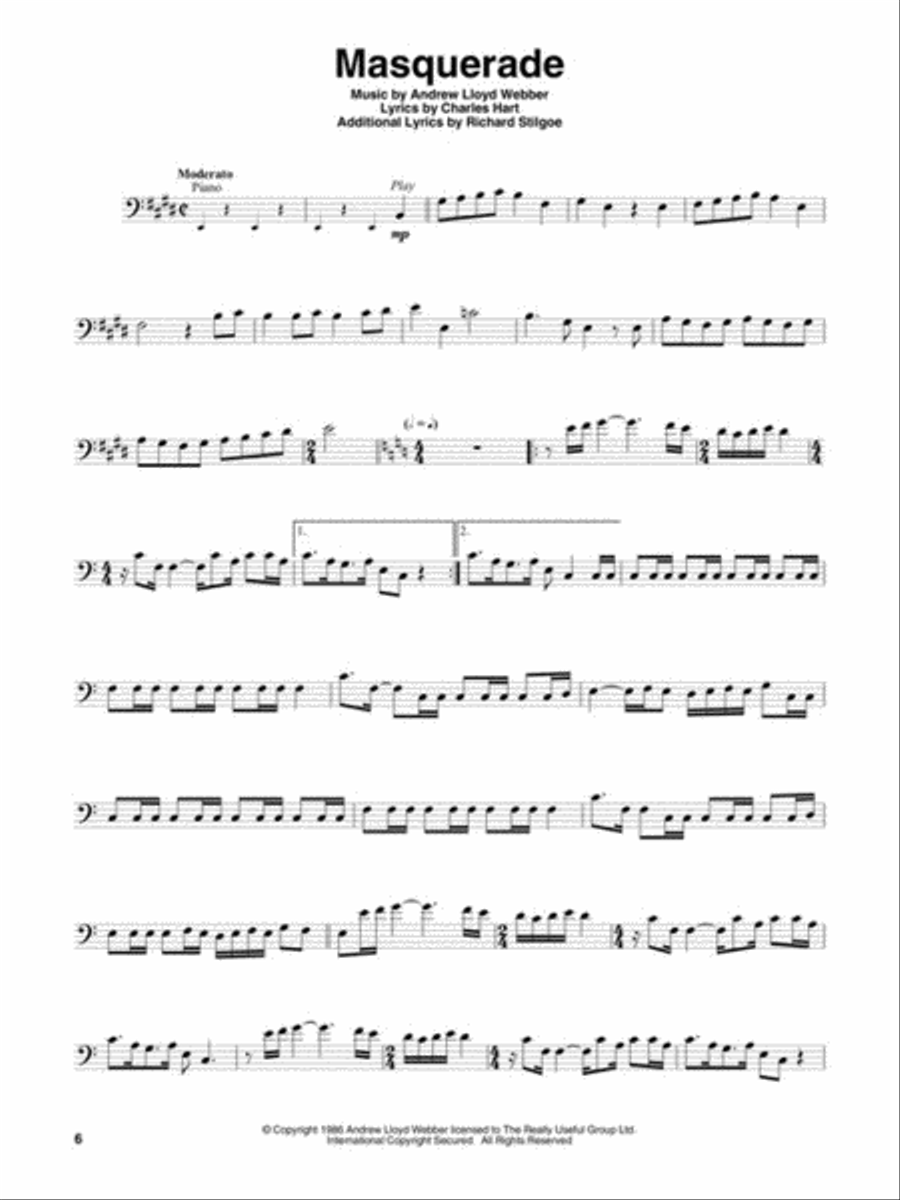 The Phantom of the Opera Cello scores gallery preview page 4