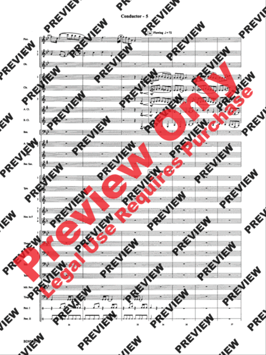 Twas in the Moon of Wintertime Concert Band scores gallery preview page 7