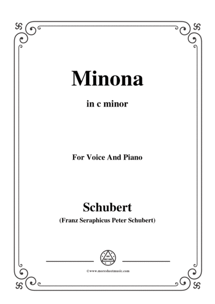 Schubert-Minona,in c minor,for Voice&Piano image number null