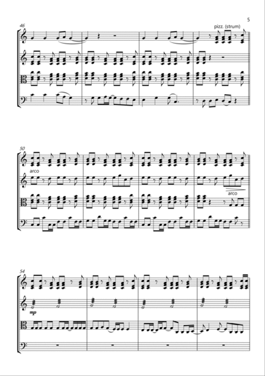 5 Years Time String Quartet scores gallery preview page 5