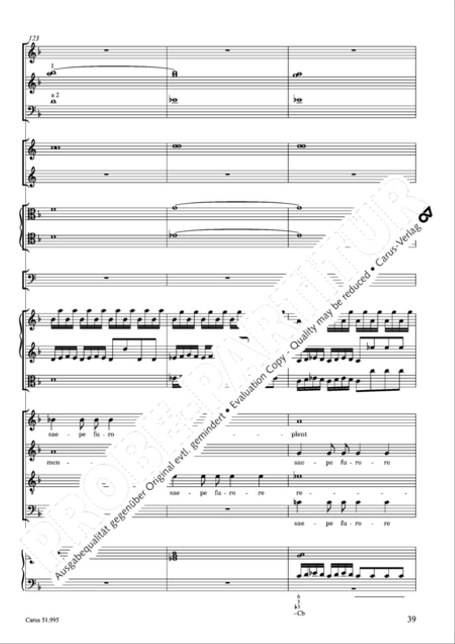 Insanae et vanae curae 4-Part scores gallery preview page 40