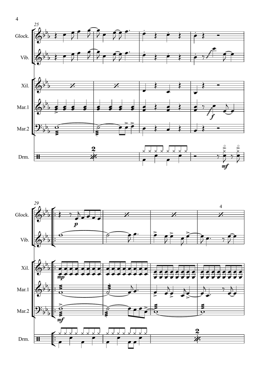 Blinding Lights Percussion Ensemble scores gallery preview page 6