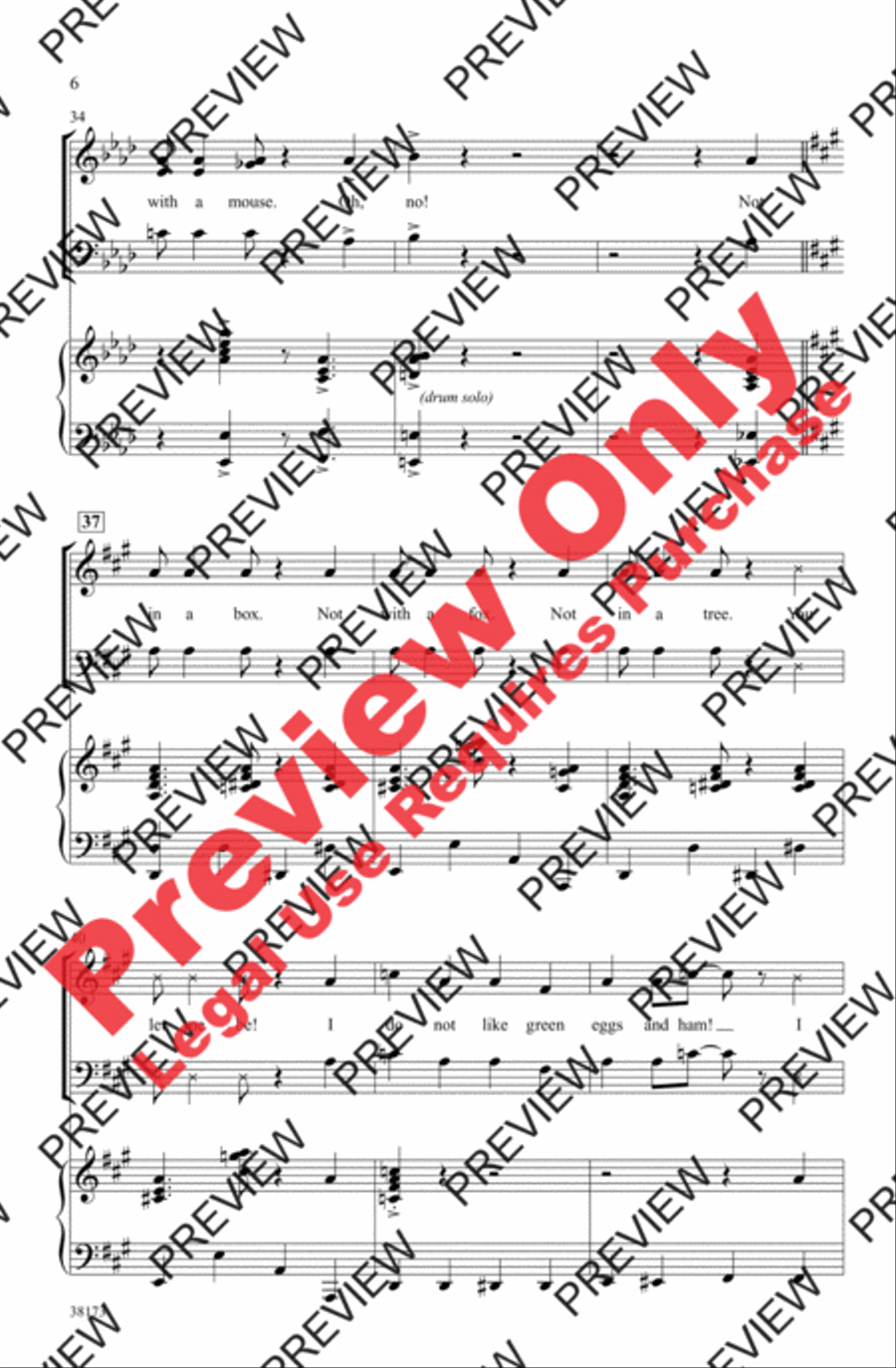 Green Eggs and Ham Green Eggs and Ham 3-Part scores gallery preview page 6