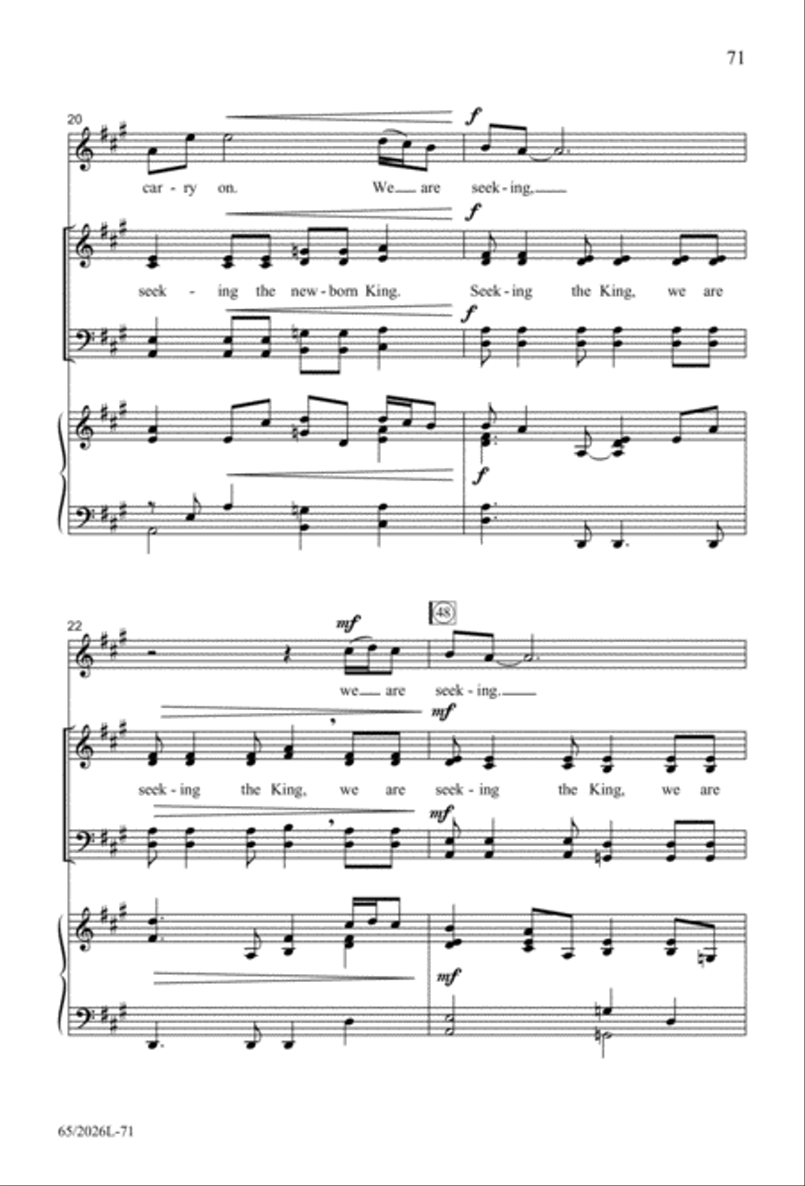 Night of the Father's Love 4-Part scores gallery preview page 72