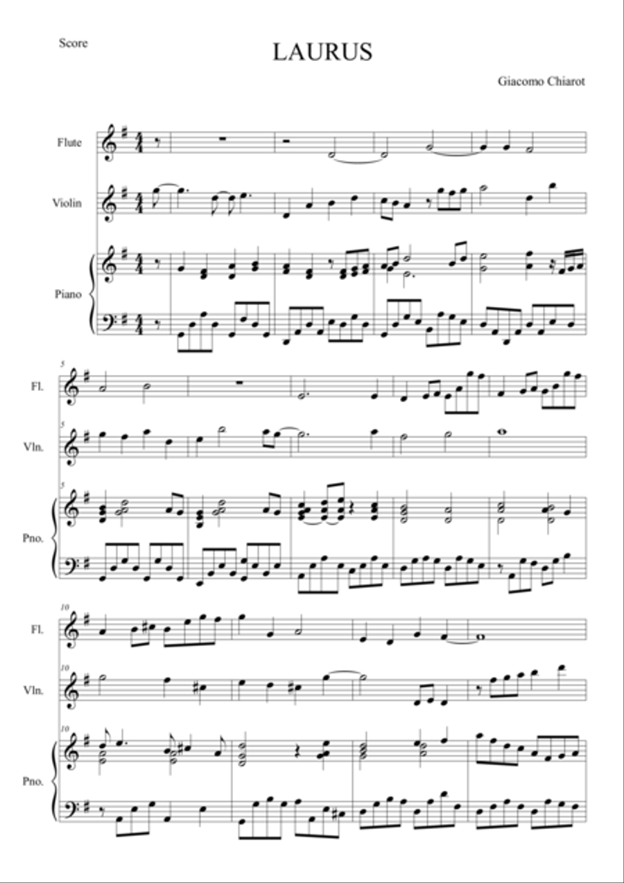 Laurus Flute scores gallery preview page 1