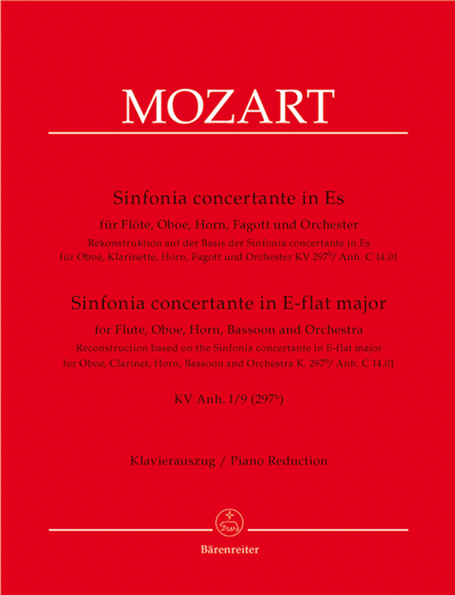 Sinfonia Concertante for four Wind Instruments and Orchestra E flat major KV Anh I/9(297b)