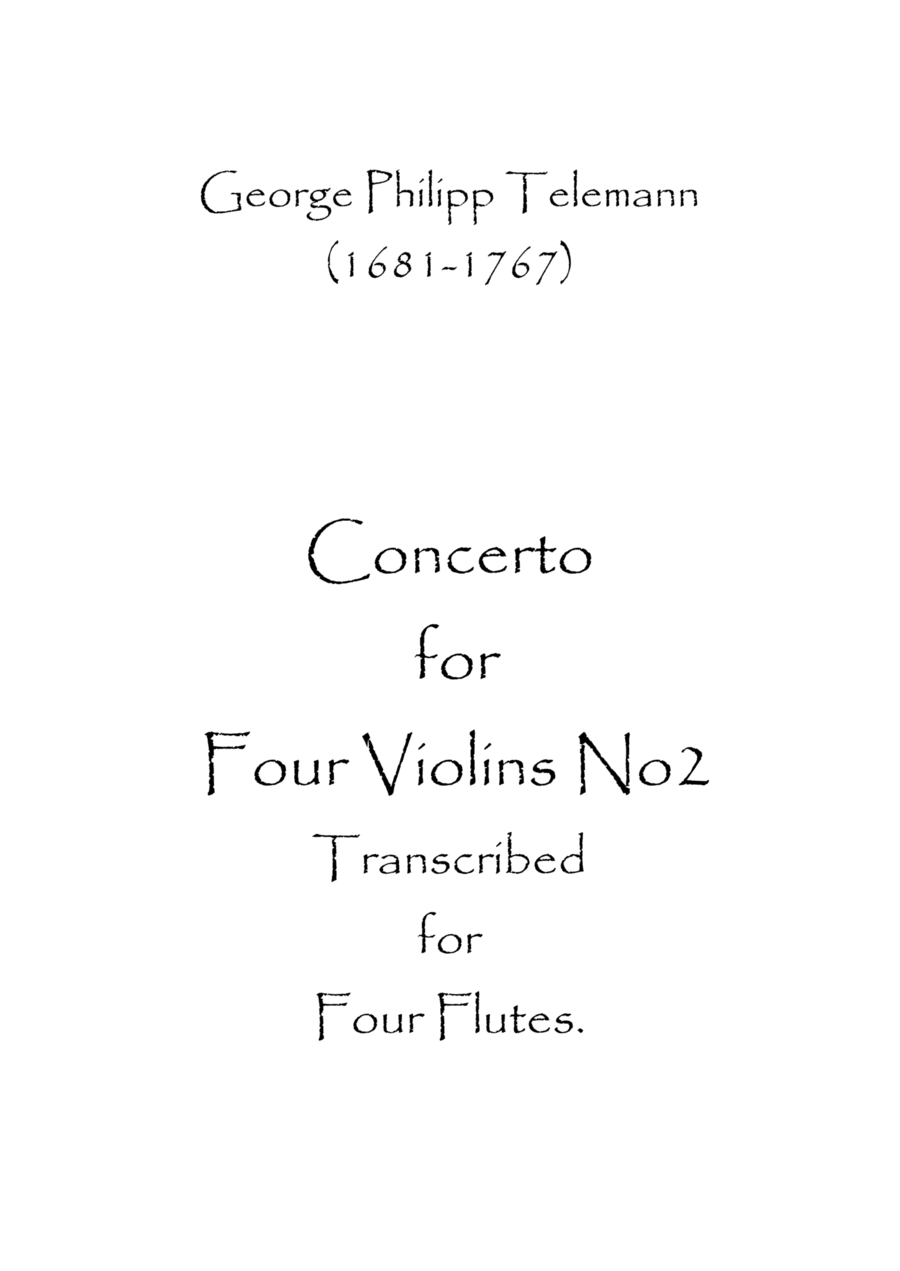 Concerto for Four Violins No.2 Woodwind Ensemble scores gallery preview page 1
