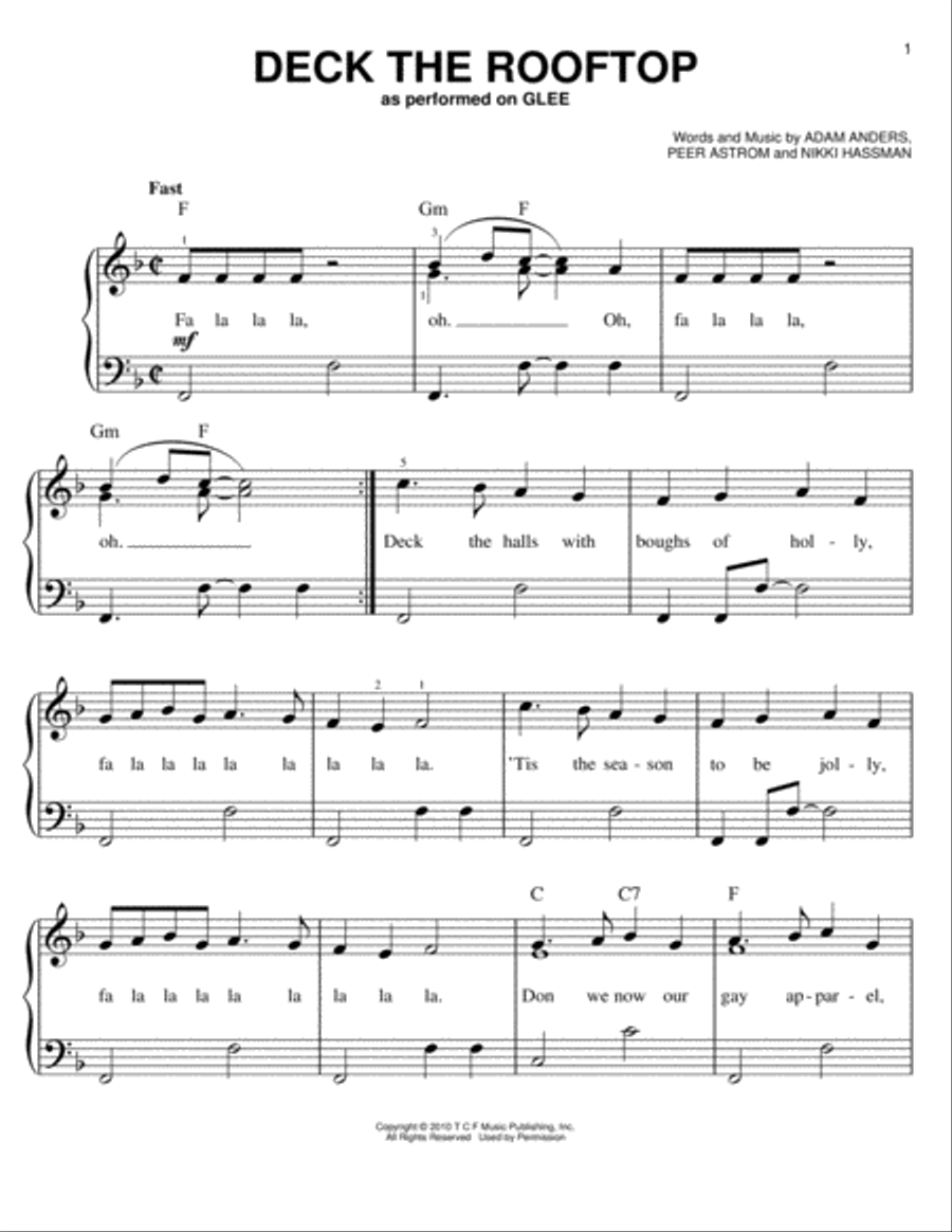 Deck The Rooftop Voice scores gallery preview page 1