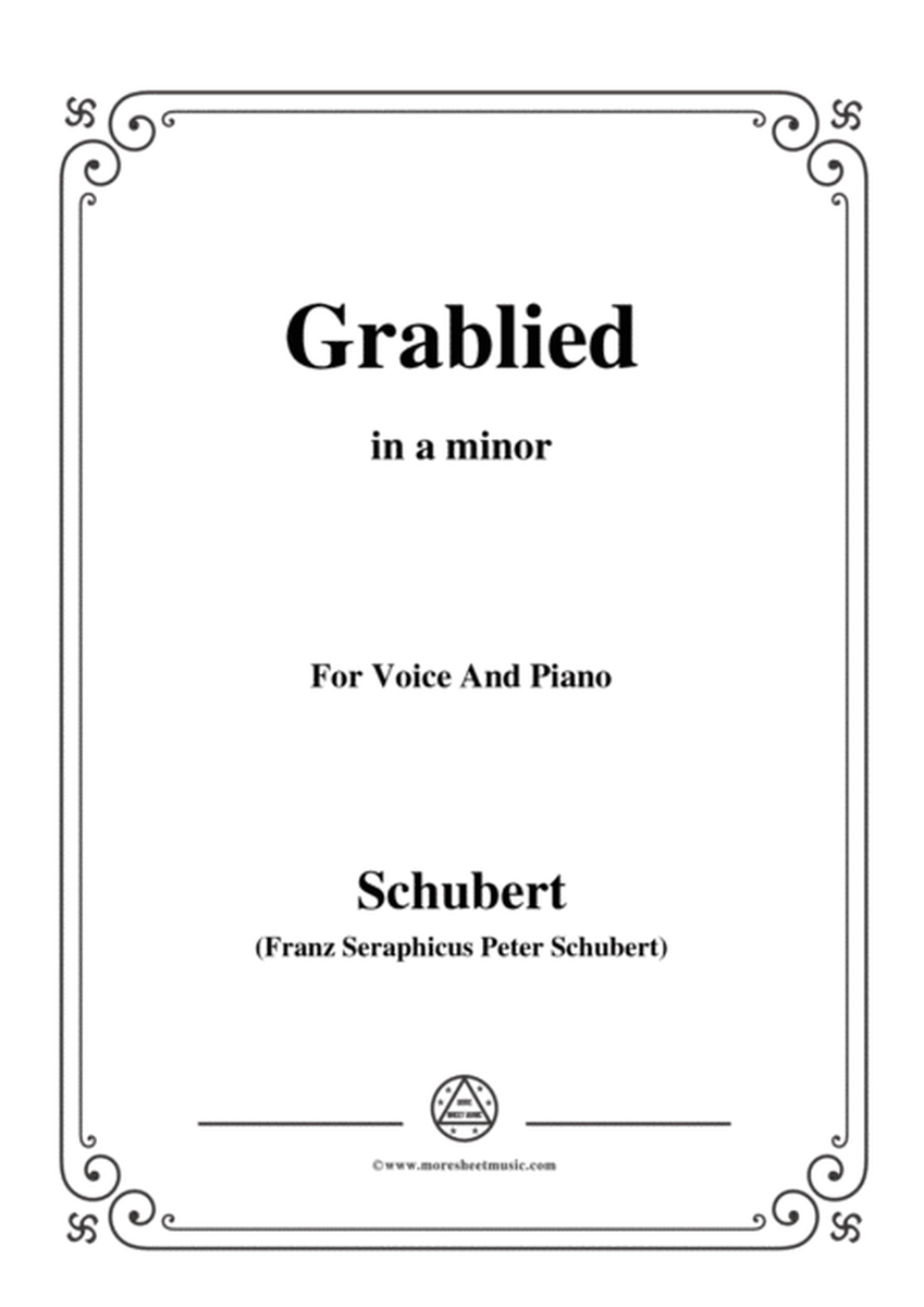 Schubert-Grablied,in a minor,D.218,for Voice and Piano image number null