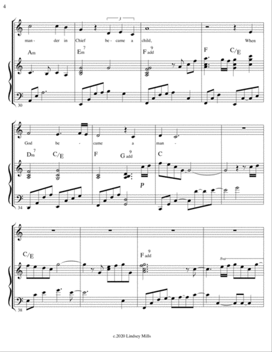 When God Became a Man When God Became a Man Small Ensemble scores gallery preview page 4