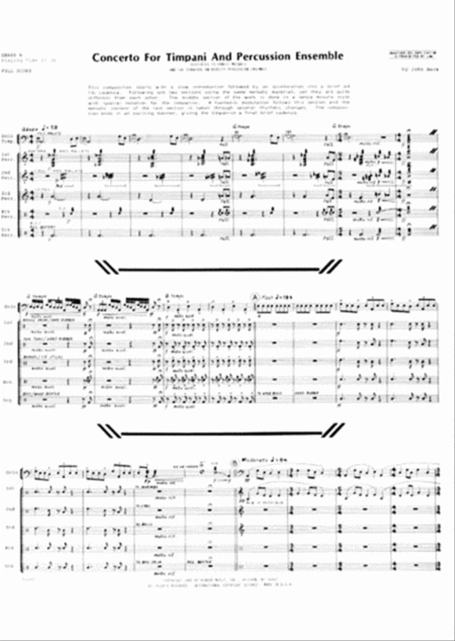 Concerto For Timpani And Percussion Ensemble Percussion Ensemble scores gallery preview page 2