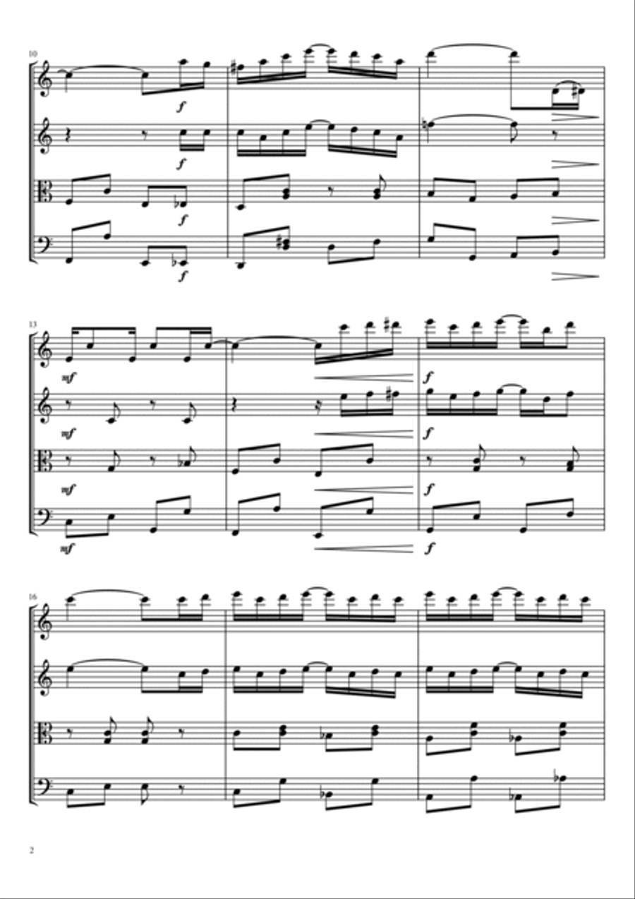 10 Ragtime for String Quartet String Quartet scores gallery preview page 4