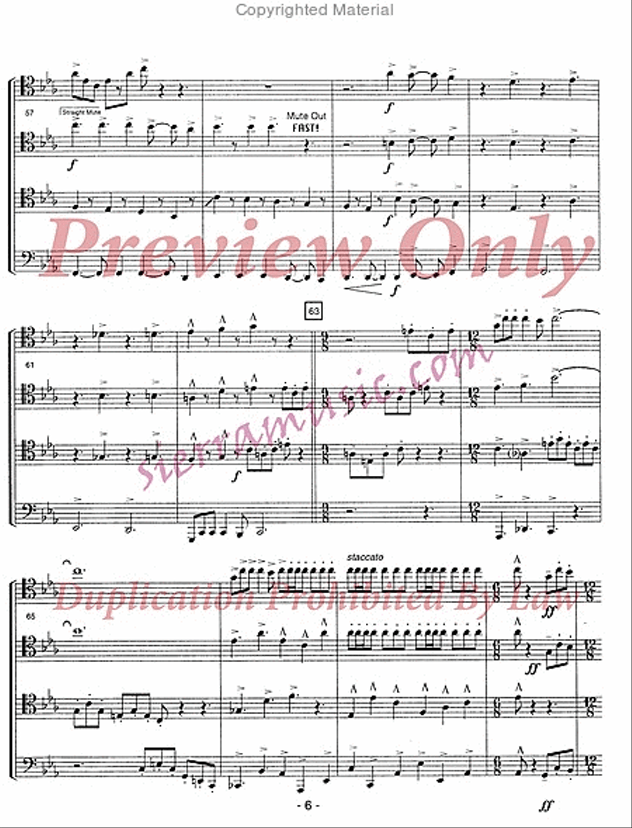 Impression Of A Parade Trombone Quartet scores gallery preview page 7