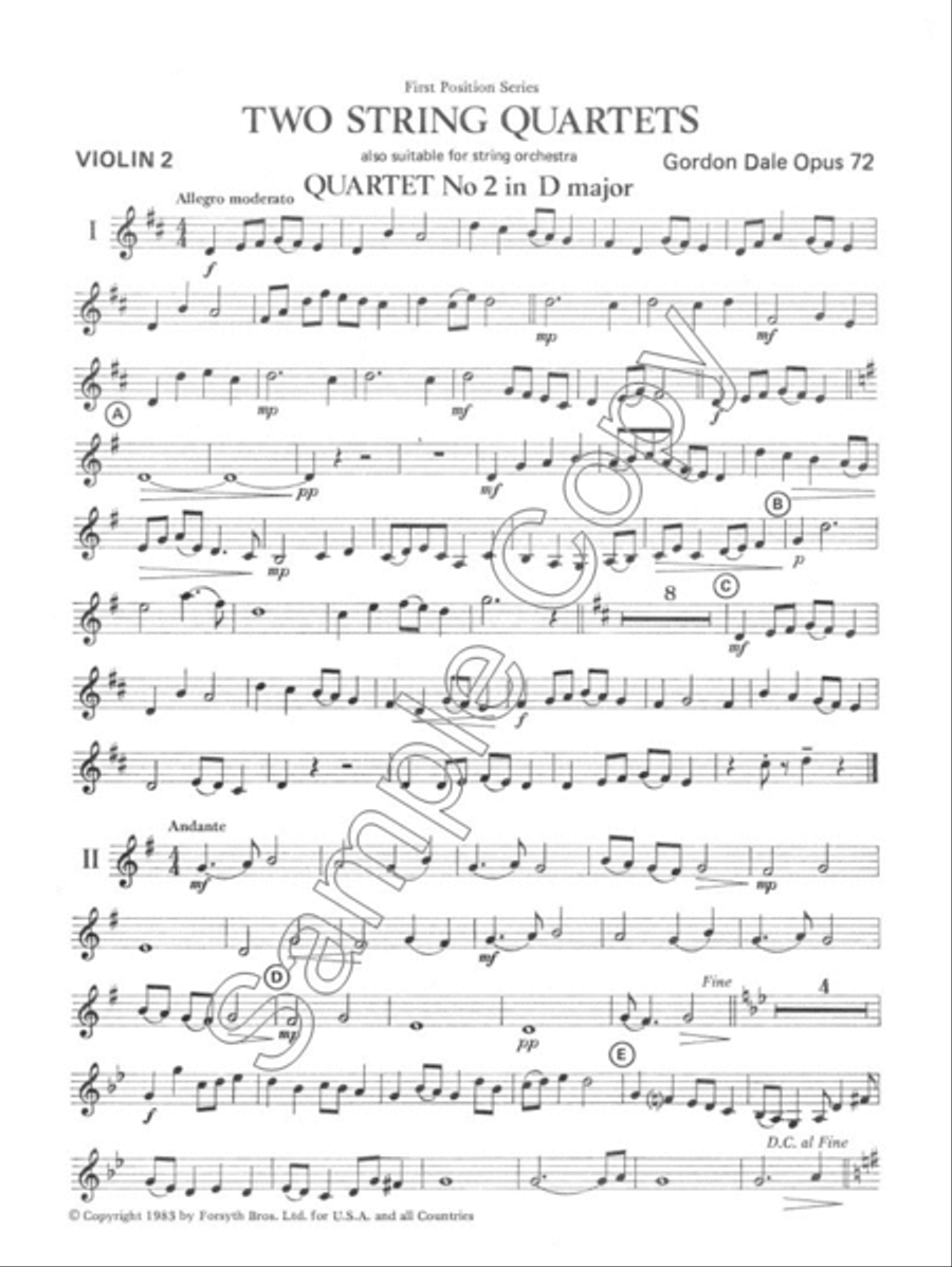 String Quartet No.2 String Quartet scores gallery preview page 3