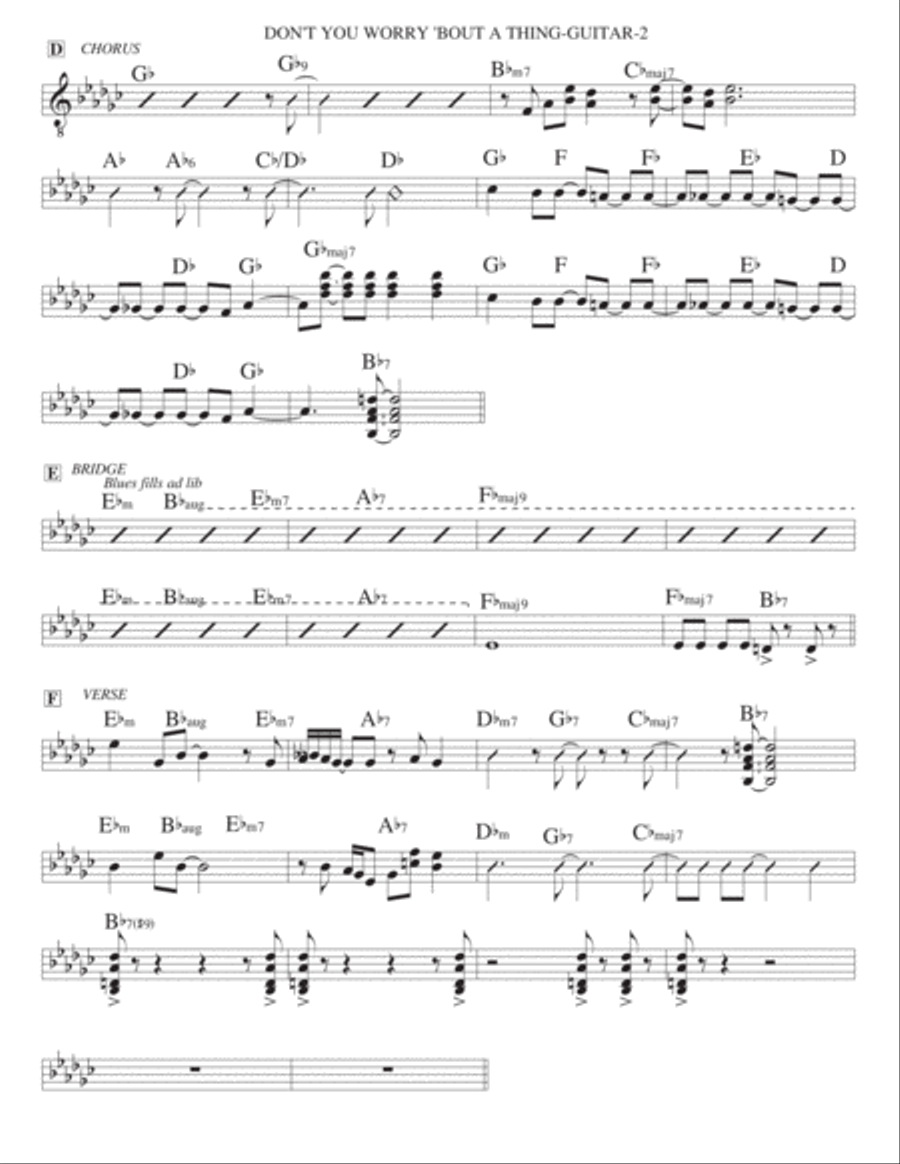 Don't You Worry 'bout A Thing Large Ensemble scores gallery preview page 5