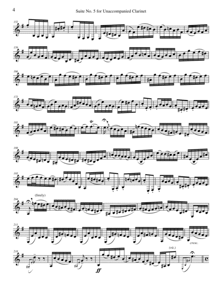 Bach Suite #5 set for Unaccompanied Clarinet image number null