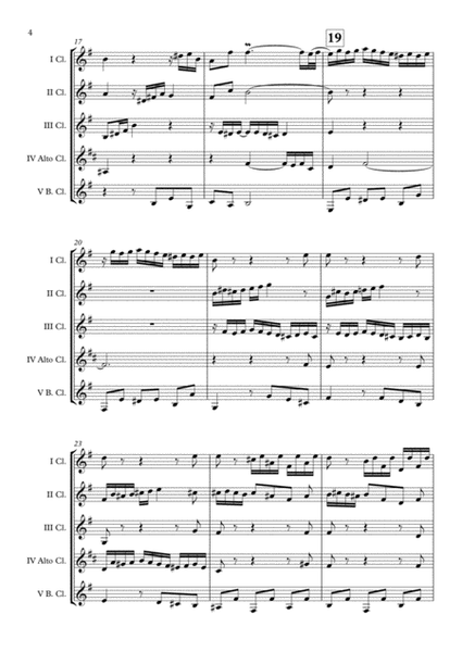 Praeludium BWV 548 (Johann Sebastian Bach) Clarinet Choir arr. Adrian Wagner image number null